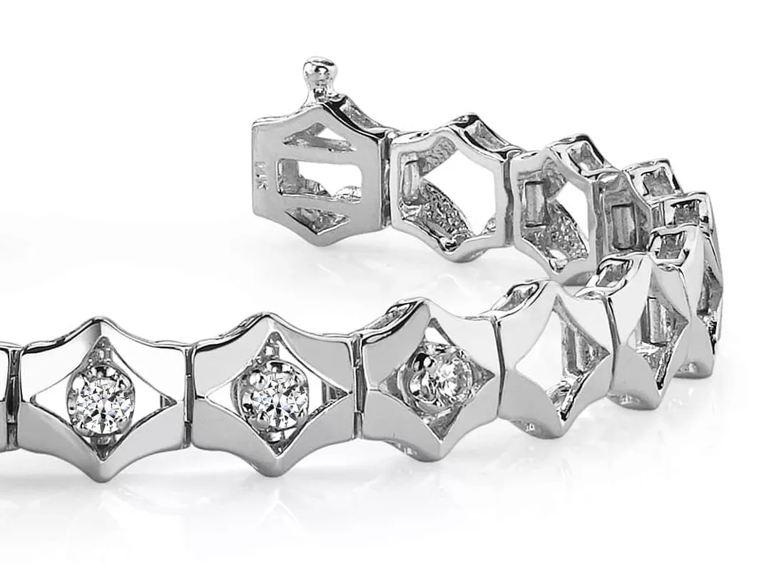 Diamonds In Diamonds Bracelet 1 /4 Carat Total Weight