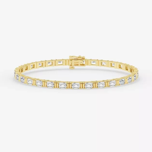 Emerald Lab Grown Diamond Tennis Bracelet - 13 Total Carat Weight