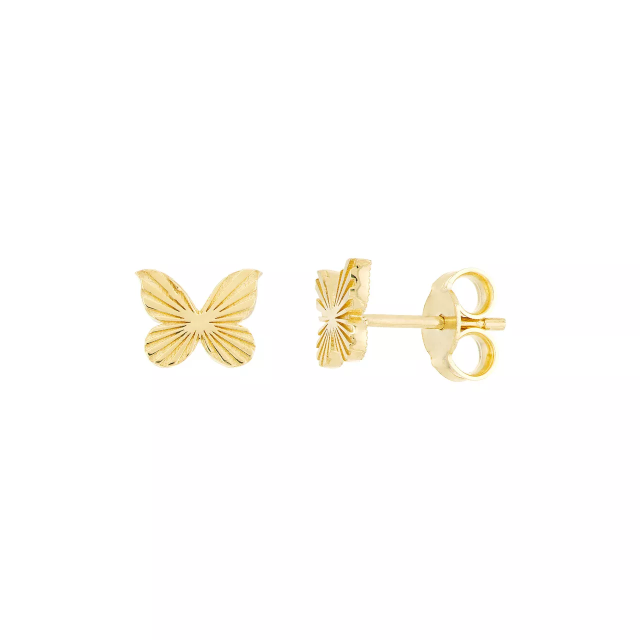 Fluted Butterfly Micro Stud Earrings