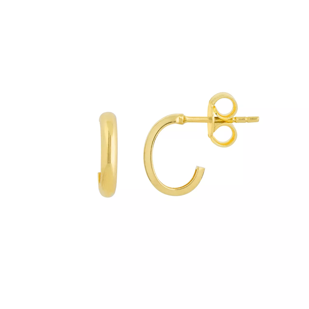 J-Shaped Huggie Earrings