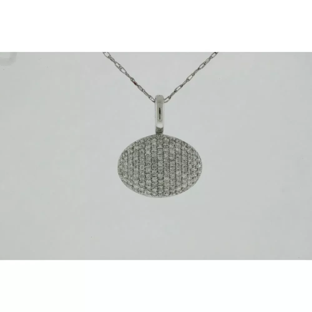 Radiant 14K White Gold Diamond Pendant - 0.28 Carat