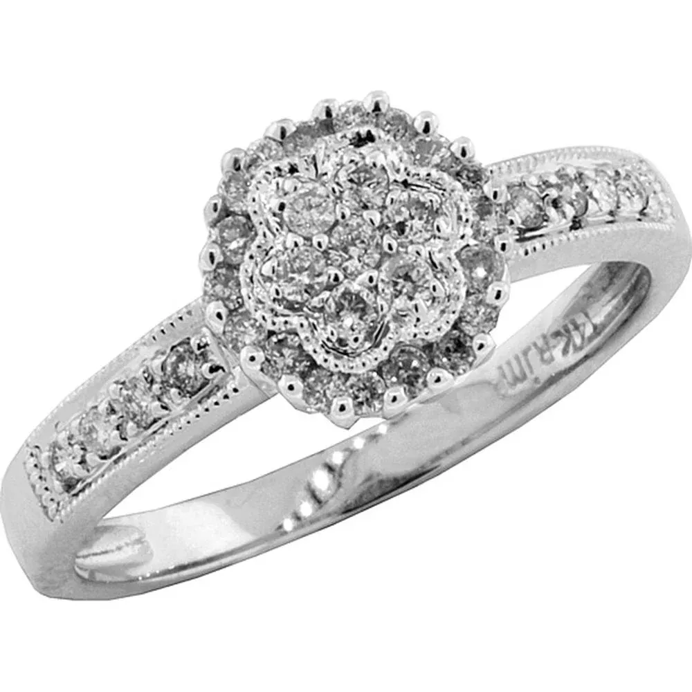 Royal 14K White Gold Diamond Ring - Elegance and Symbolism Combined