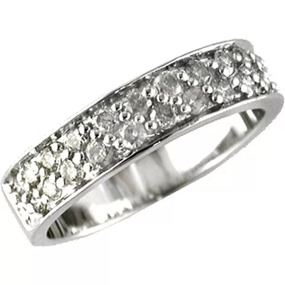 Royal 14K White Gold Diamond Wedding Band - 0.63 Carat Total Diamond Weight