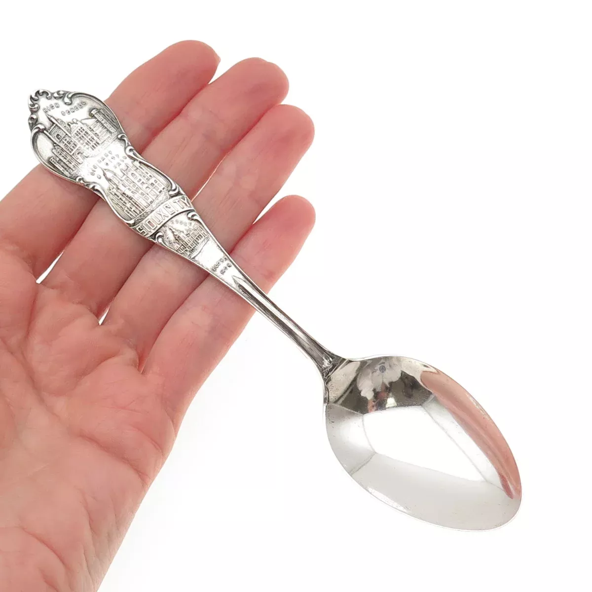 Shepard 925 Sterling Silver Antique Art Deco Sioux City Coffee Spoon