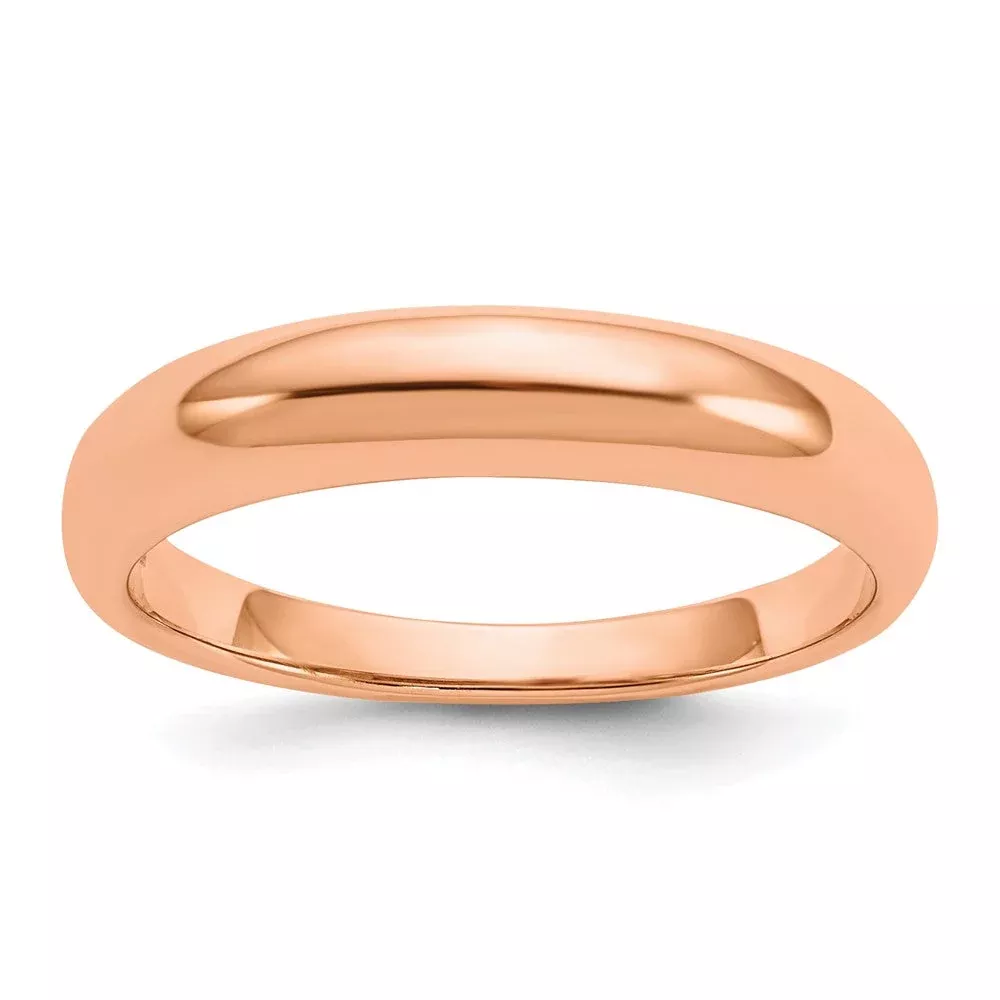 Solid 18K Yellow Gold Rose Gold Polished Men's /Women's Wedding Band Ring Ring Size 7