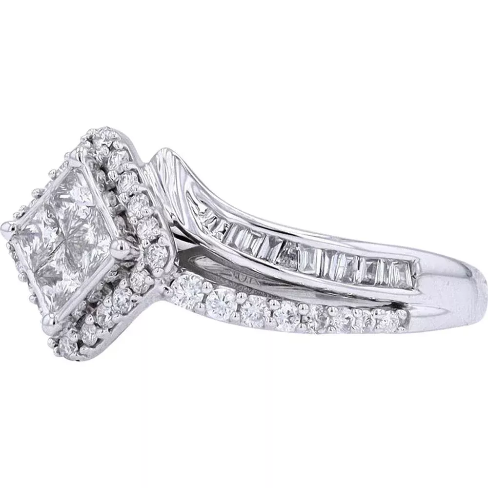 Sparkling 10K White Gold 1.00 Carat Diamond Ring