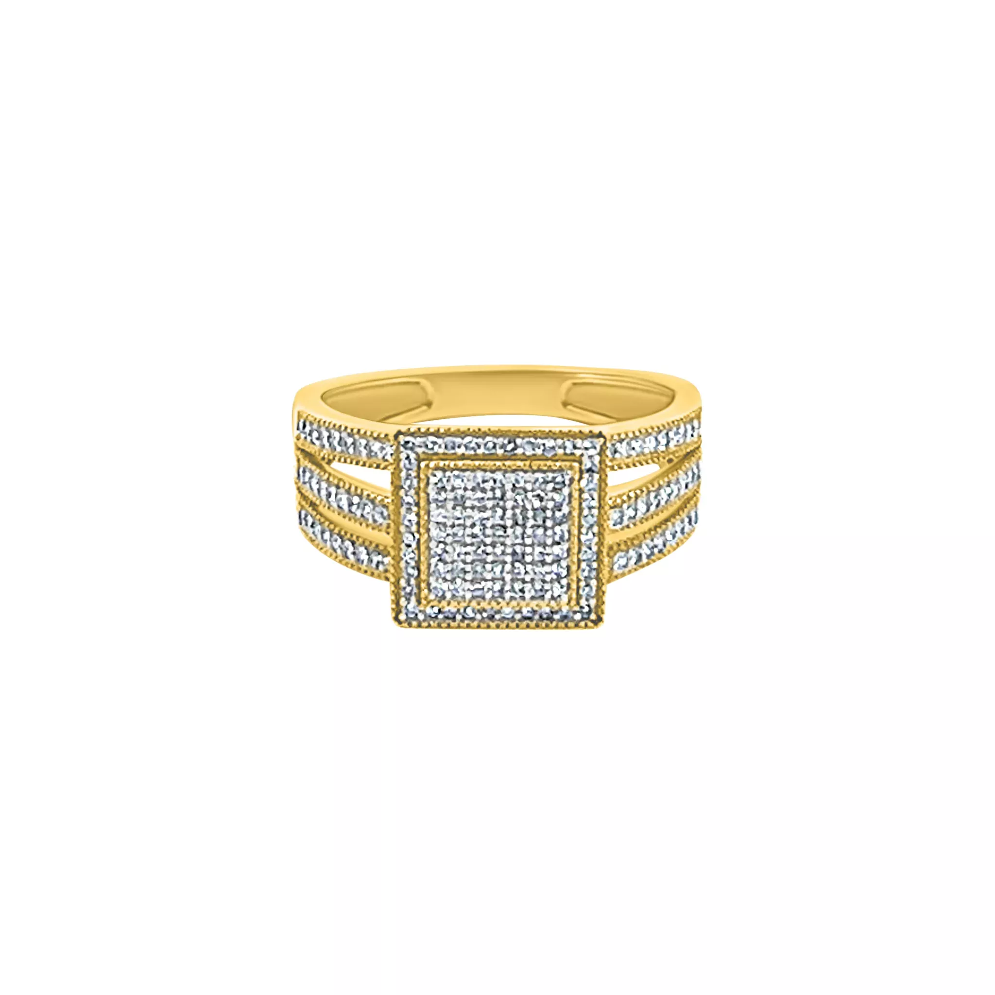 Square Cluster Diamond Ring