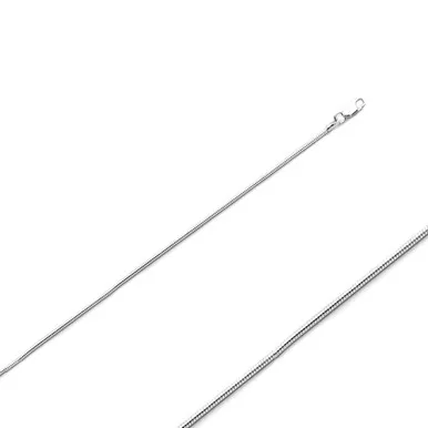 Sterling Silver (nickel Free) 2.2mm Round Snake chain 22 Inches