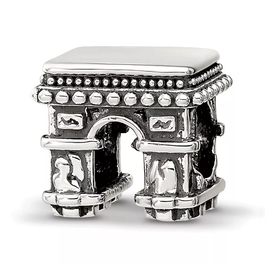 Sterling Silver Reflections Antiqued Arc De Triomphe Bead