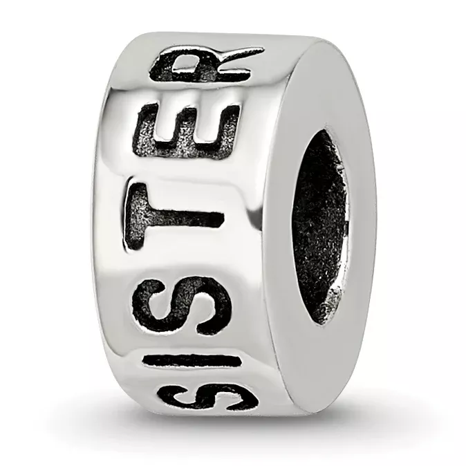 Sterling Silver Reflections Antiqued Sister Bead