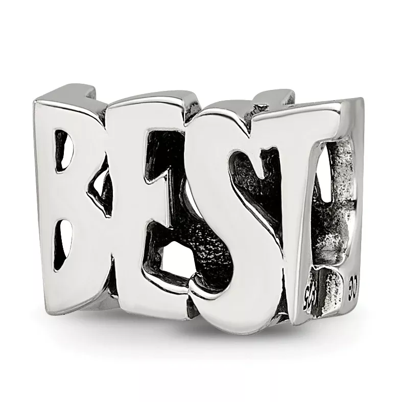 Sterling Silver Reflections Best Mom Two Sided Bead