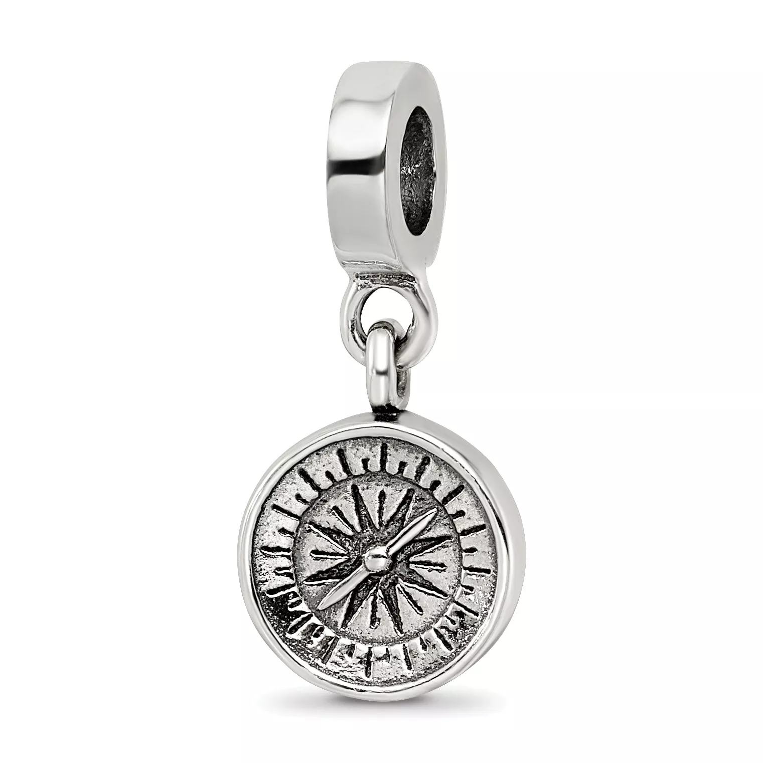 Sterling Silver Reflections Compass Dangle Bead