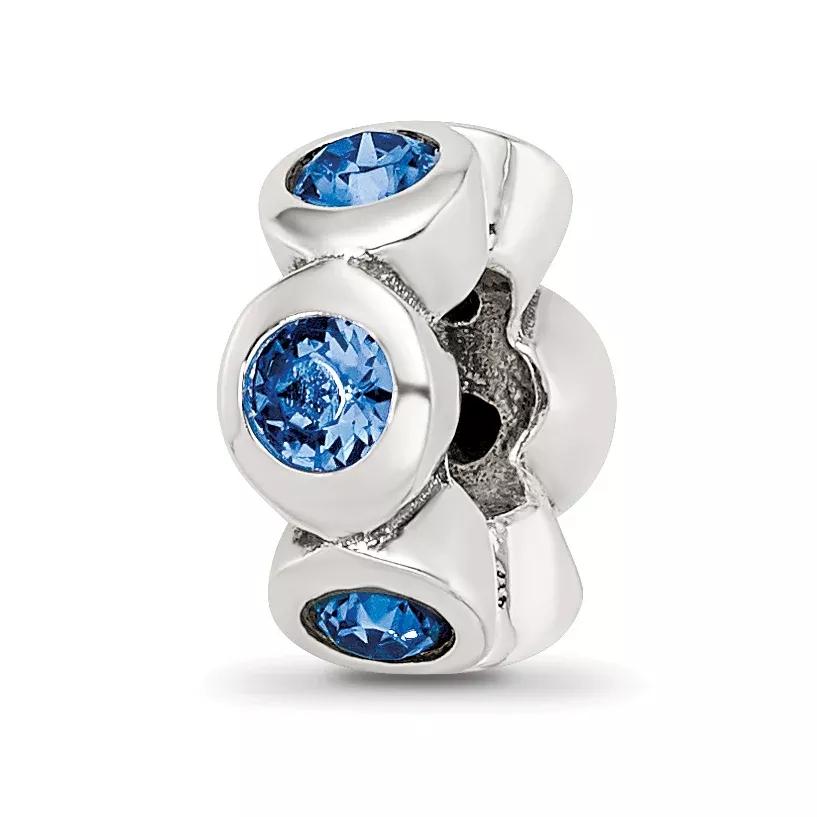 Sterling Silver Reflections Sept Preciosa Crystal Birthstone Bead