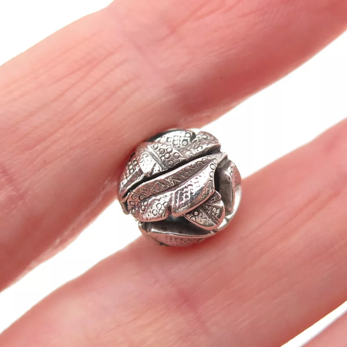 Trollbeads LAA 925 Sterling Silver Angel's Feathers Slide Bead Charm