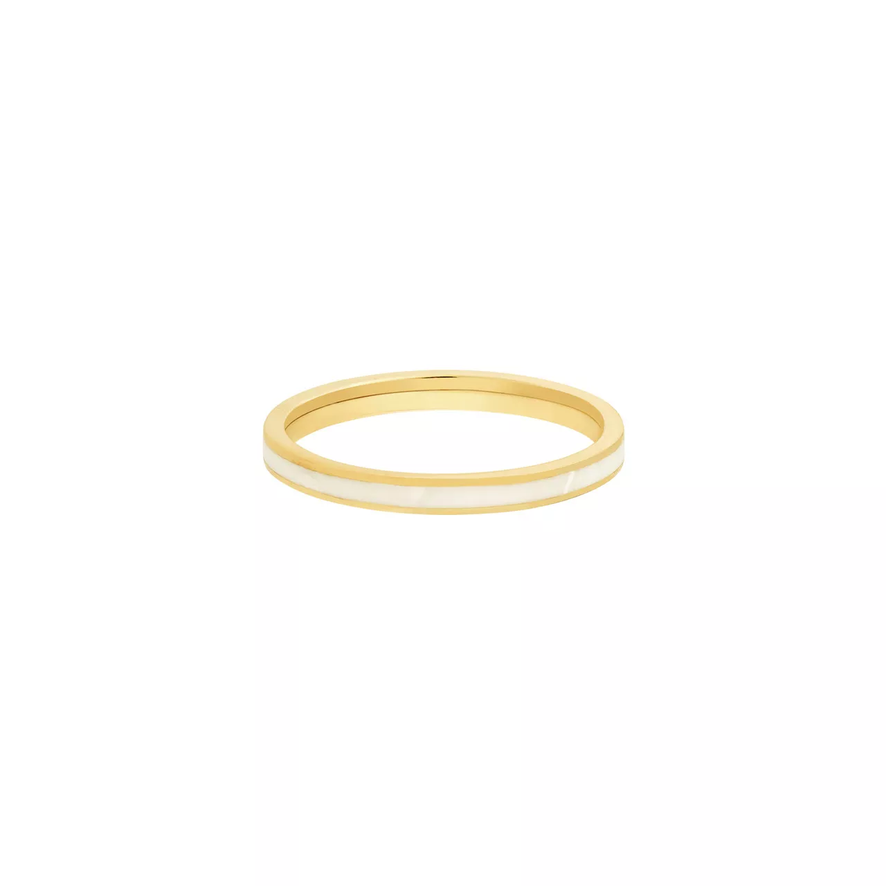 White Enamel Band Ring