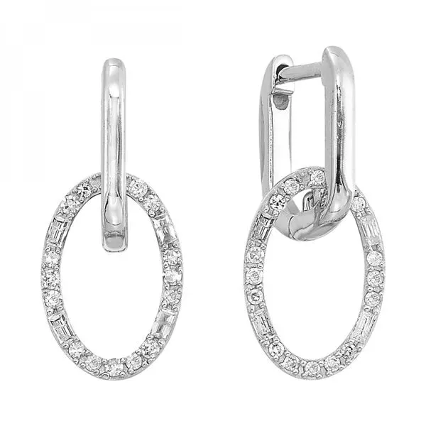 White Gold Interlocking Diamond Earrings
