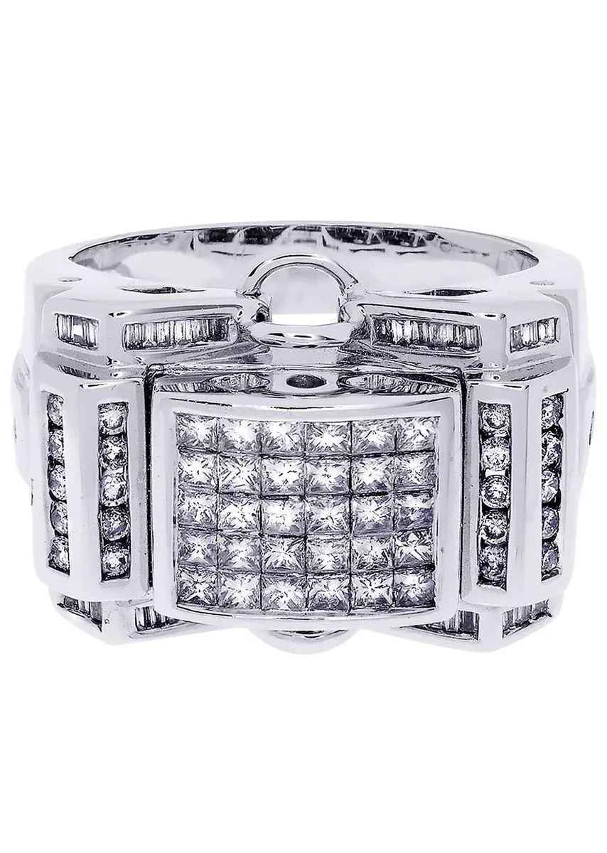 White Gold Mens Diamond Ring| 0.29 Carats| 16.25 Grams
