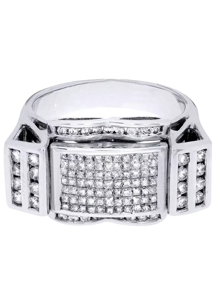White Gold Mens Diamond Ring| 1.39 Carats| 11.66 Grams
