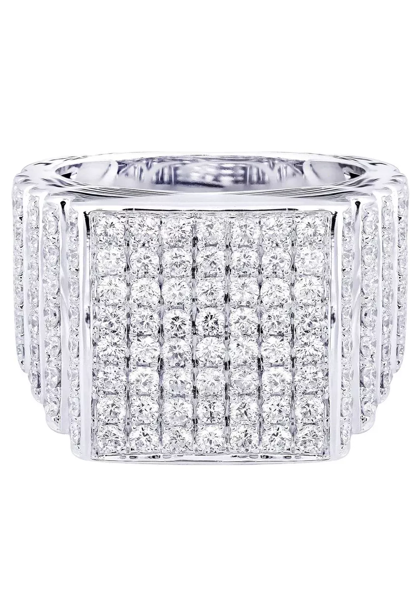 White Gold Mens Diamond Ring| 2.52 Carats| 15.89 Grams