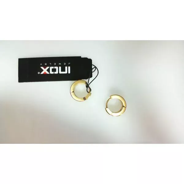 Yellow Stainless Steel Men's Huggies with Sapphire Stones